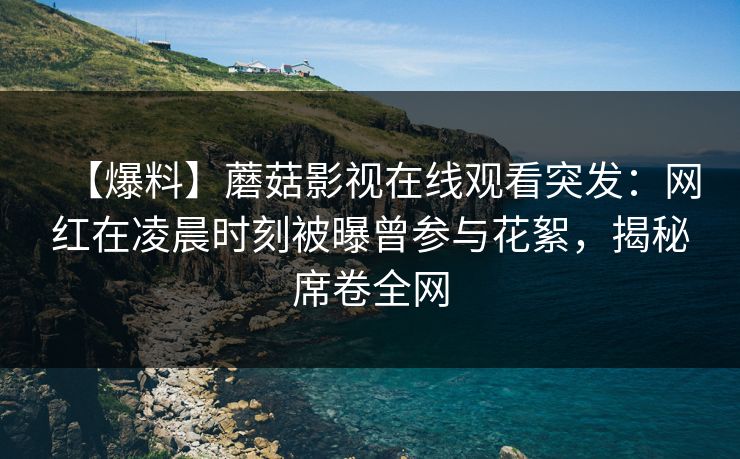 【爆料】蘑菇影视在线观看突发：网红在凌晨时刻被曝曾参与花絮，揭秘席卷全网