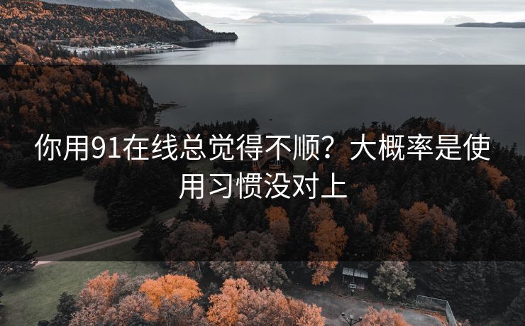 你用91在线总觉得不顺？大概率是使用习惯没对上